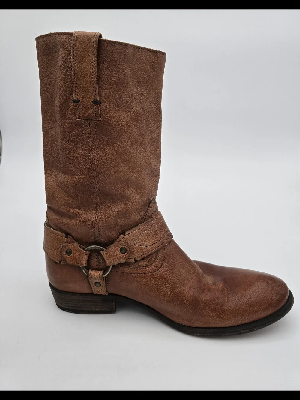 Mens Frye Carson Harness Boots 9.5 D Brown